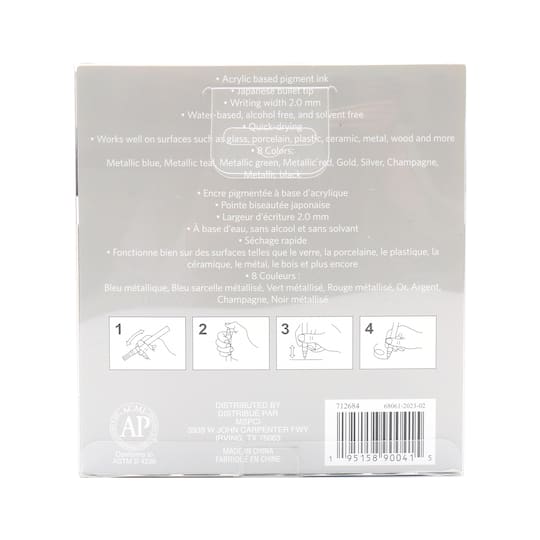 6 Packs: 8 ct. (48 total) Metallic Acrylic Paint Marker Set by Artist's Loft™